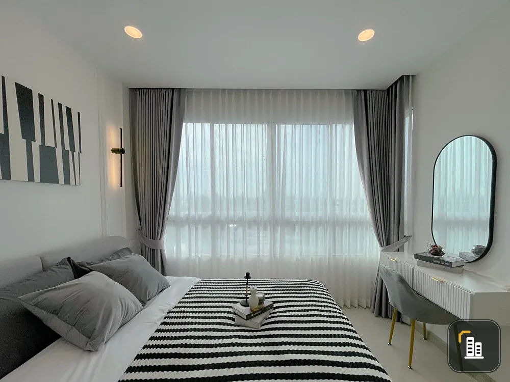 For sale: Happy Condo Ladprow 101. Beautifully decorated unit with stunning built-in furniture. Own it today!