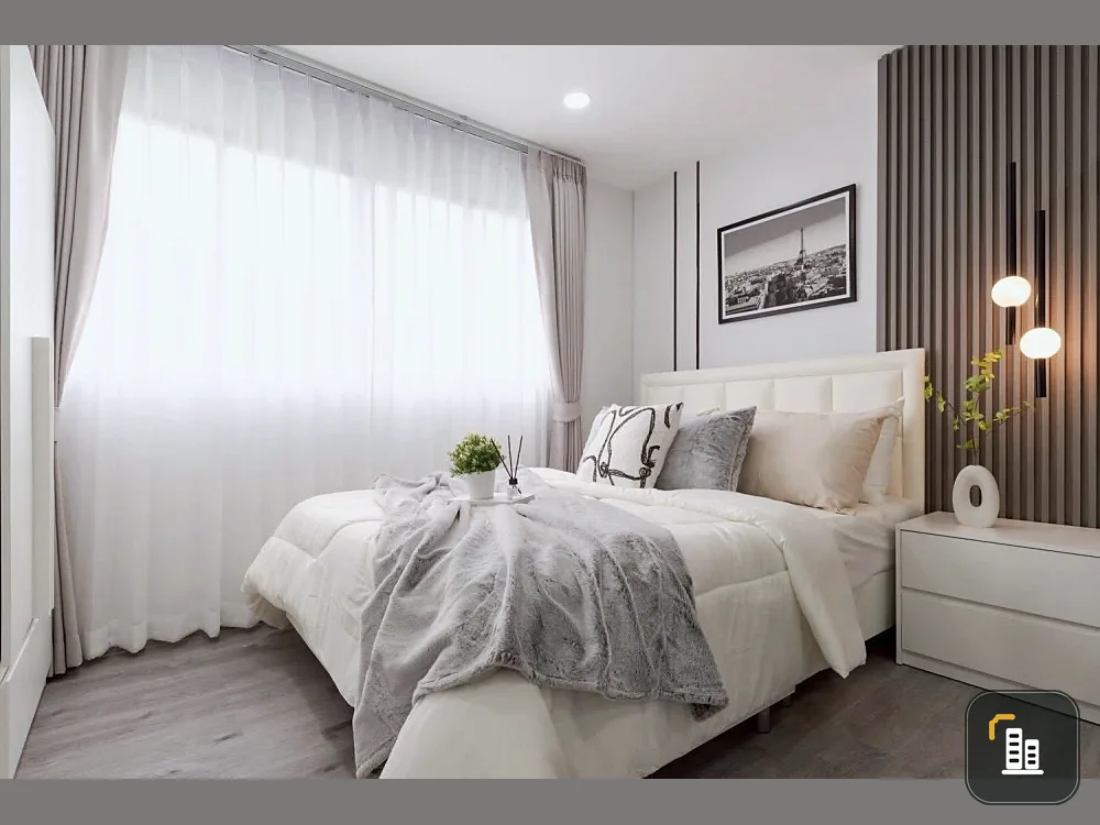 For sale: Lumpini Center Nawamin Condo, modern style, fully furnished. Move in immediately, no need to spend extra money on renovations.