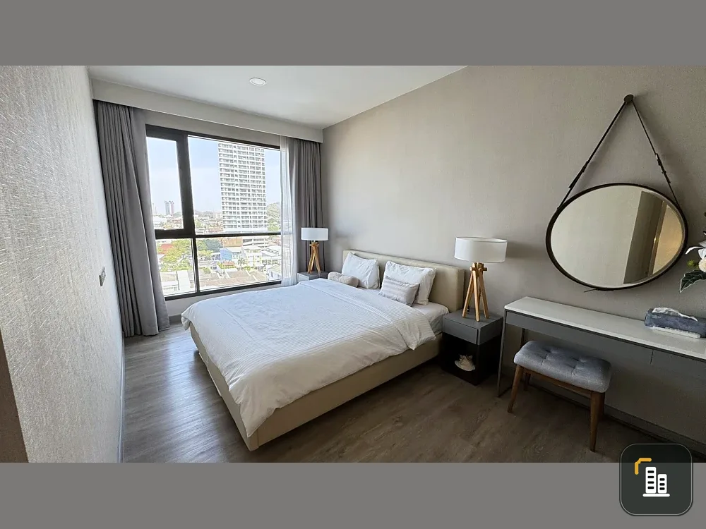 For rent: KEEN Centre Sriracha, ready-to-move-in unit, high floor, sea view, spacious and comfortable. Book now!