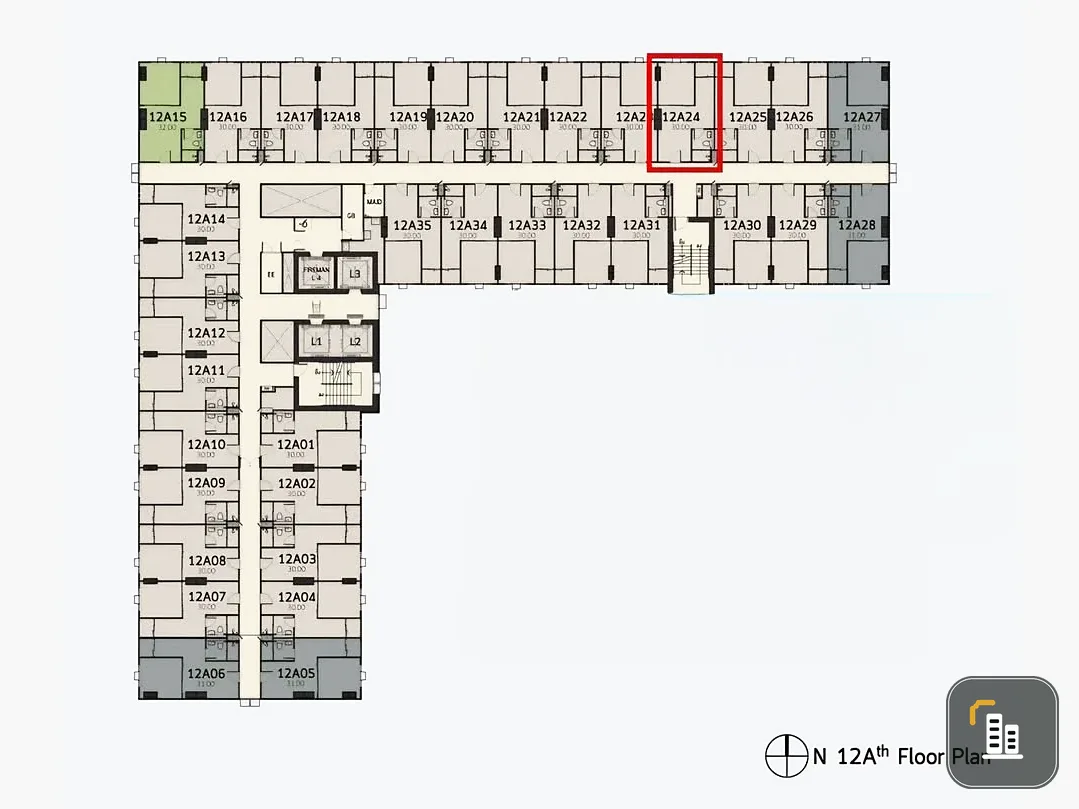 Selling down payment for Terra Residence 2, 2 units, 30 sq.m. each, north facing with Thammasat University view. Excellent location next to Thammasat