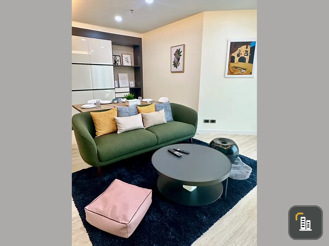 For rent: Belle Grand Rama 9, beautiful unit, ready to move in, city view, high floor, fully furnished with appliances.