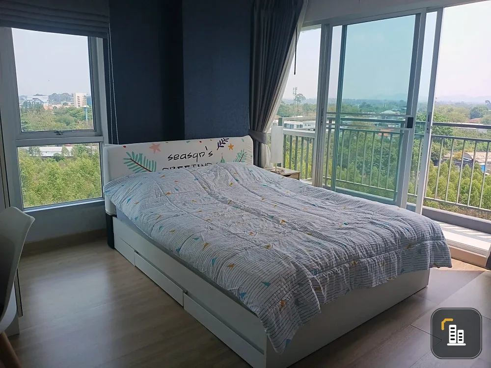 For rent: Natureza Art Pattaya North, Building D, 8th floor. 2 bedrooms, 2 bathrooms. Spacious and fully furnished. Book now!