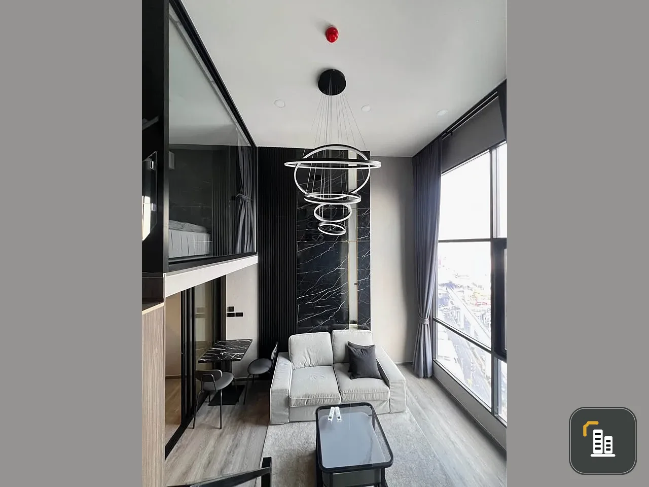 For rent: Origin Ladprao - Bangkapi, duplex unit, fully furnished with built-in features, ready to move in. Book today!