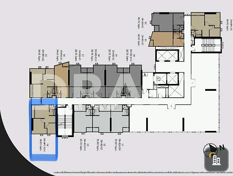 Selling Origin Place Phetkasem condo, high floor, very livable, not adjacent to other units, spacious and comfortable. Book now!