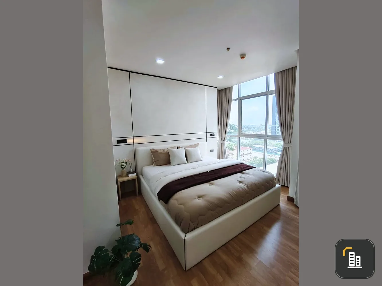For rent: The Coast Bangkok, beautifully decorated minimalist apartment with spacious living area and fully furnished. Book now!