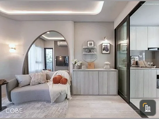 Selling down payment for COBE Ratchada Rama 9. A lovely unit on the 12th floor with ample living space,a great location,and a beautiful view. Book now