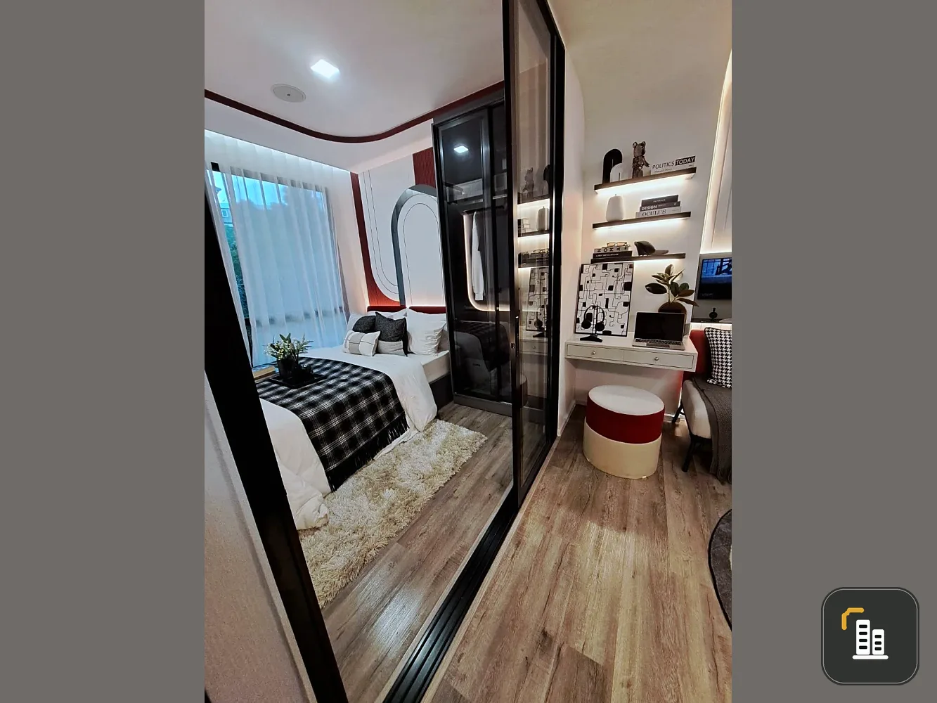 Selling a Modiz Vault Kaset Sripatum 1-bedroom, 1-bathroom unit on the 6th floor. Fully furnished with complete amenities. Don't miss out!