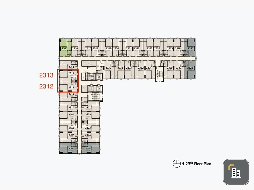 Selling down payment for Terra Residence II, 23rd floor, pool view, room 2313. Interested in owning it? Book now!