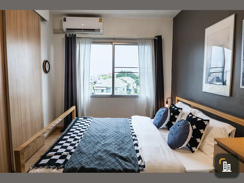 Condo for sale: A Space Play Ratchada-Sutthisan. Fully furnished in Modern Scandinavian style, emphasizing simplicity, warmth, and comfort, creating a
