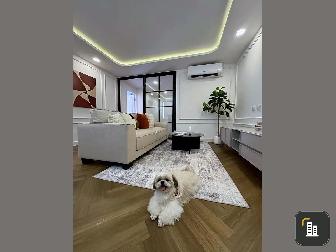 Grand Park Town condo for sale, fully furnished, with a separate kitchen area. Perfect for anyone looking for a pet-friendly condo!