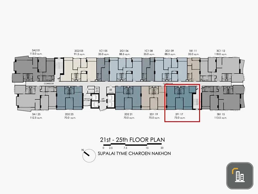 Selling down payment for Supalai Tyme Charoen Nakhon, 23rd floor, high floor, river view. Interested? Book now! (Urgent!)