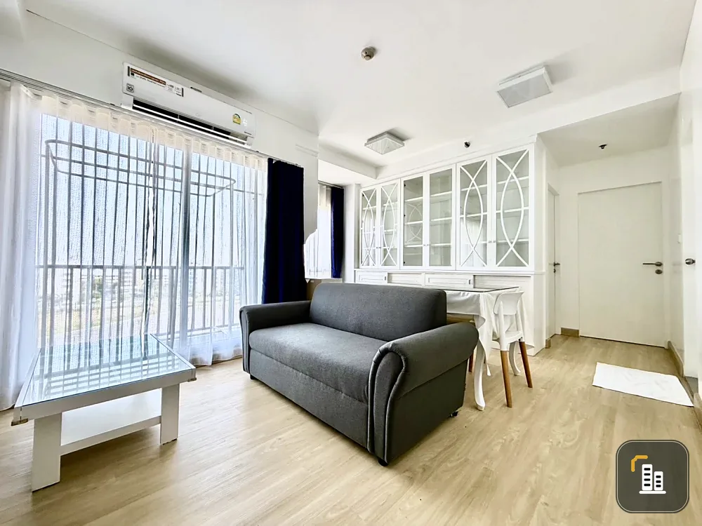 For sale or rent: Niche ID Pakkret Station, corner unit, garden view, 54.24 sq.m., fully built-in. Hurry and reserve yours!