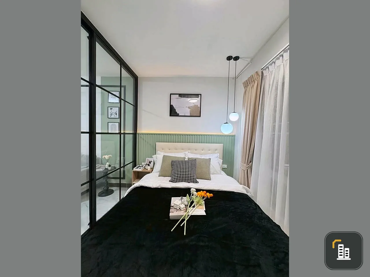 Selling The Tree Condo Ladprao. Beautifully decorated unit with a stunning color scheme. Fully furnished. You'll regret missing out!