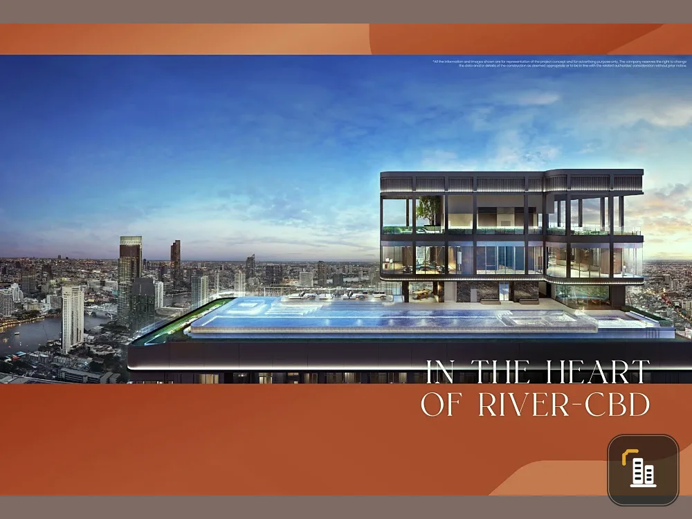 Selling down payment for Rhythm Charoen Nakhon iKinnik. High floor unit with river view, Icon Siam view, and city view. Book now!