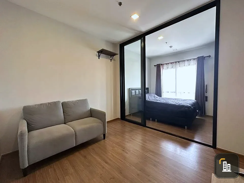 Selling Metris Rama 9-Ramkumhang condo, high floor (20th floor). Minimal road noise, unobstructed view of Rama 9 Road.
