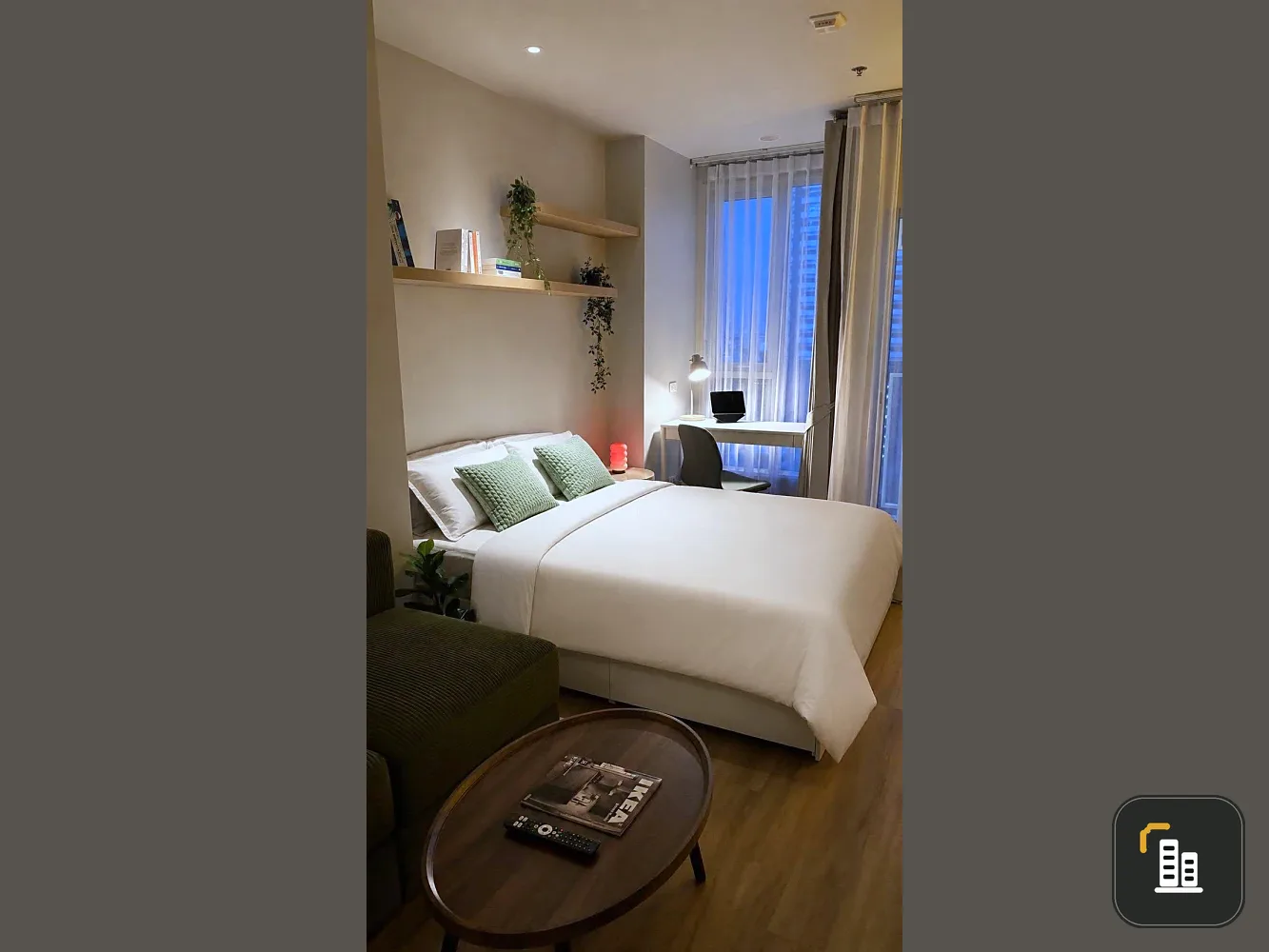 For rent: Culture Thonglor, Studio room, 12th floor, unobstructed city view. No tall buildings blocking the view. Book today!