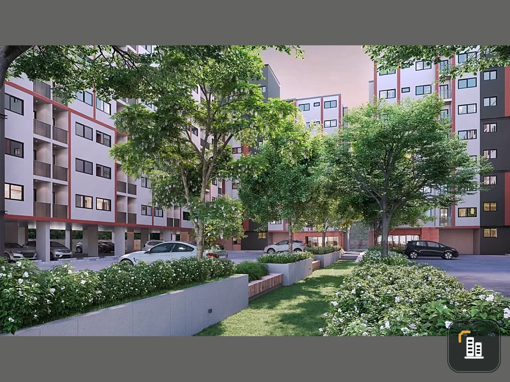 Down payment sale for Sena Kit Samrong Interchange. Spacious unit, not cramped, includes furniture and kitchen set (standard project specifications).