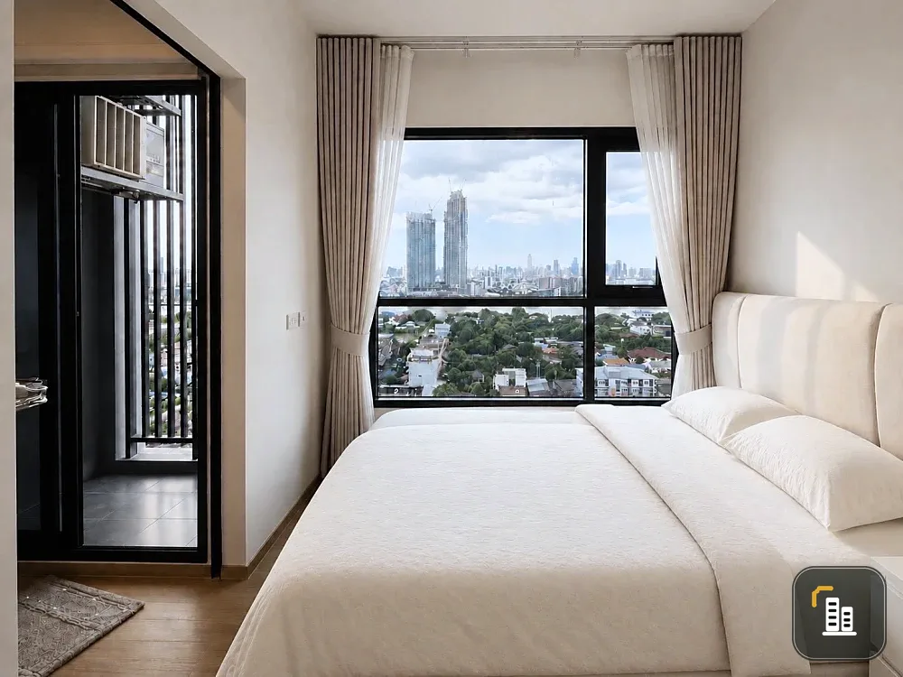 For sale or rent: Chapter One Spark Charansanitwong. Beautifully decorated unit in a modern, clean & minimalist style with warm, simple, and comfortab