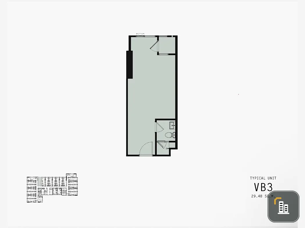 Selling down payment for Reference Kaset District. Open, unobstructed view, high ceilings, fully furnished with Index furniture. Ready to move in.