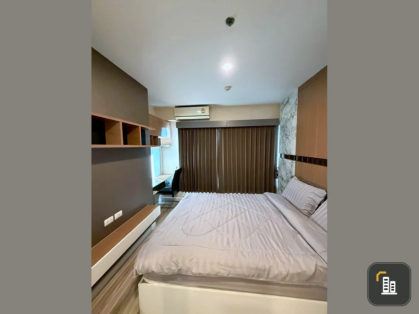 Plus Condominium Sriracha for rent, 18th floor. High-quality built-in furniture and stunning sea view. Book now!