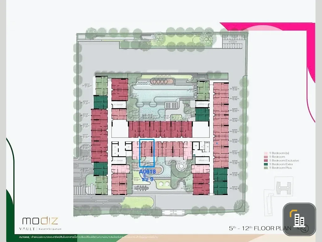Selling a 1-bedroom unit at Modiz Vault Kaset Sripatum, 9th floor, fully furnished. Great location! Book now!