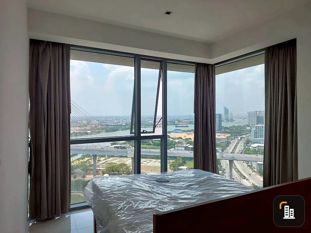 Luxury 127 sq.m. Riverfront Condo for SALE - 25th High Floor (Building A), Fully Furnished with Custom Real Wood Furniture | The Pano Rama 3
