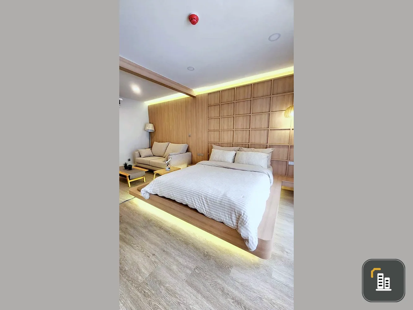 For rent: Salaya One Residences, beautifully decorated minimalist room with high-quality built-in furniture. Book now!