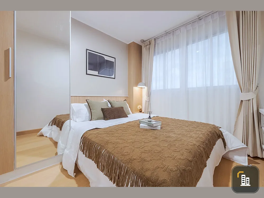 High-Floor Unblocked View Condo for SALE - 25 sq.m., 22nd Floor (Building B), Fully Furnished, Prime Location Next to MRT Pink Line & Near Fashion Isl