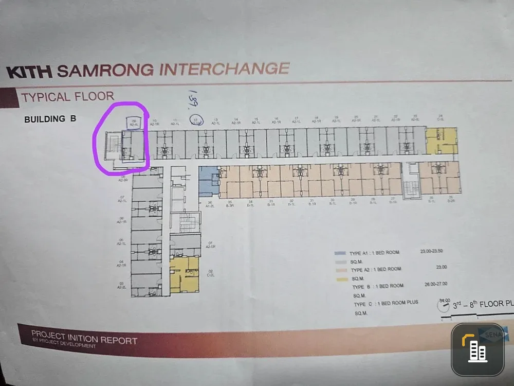 Selling a pre-sale unit at Sena Kith Samrong Interchange, 3rd floor. Excellent location, convenient transportation. Book now!