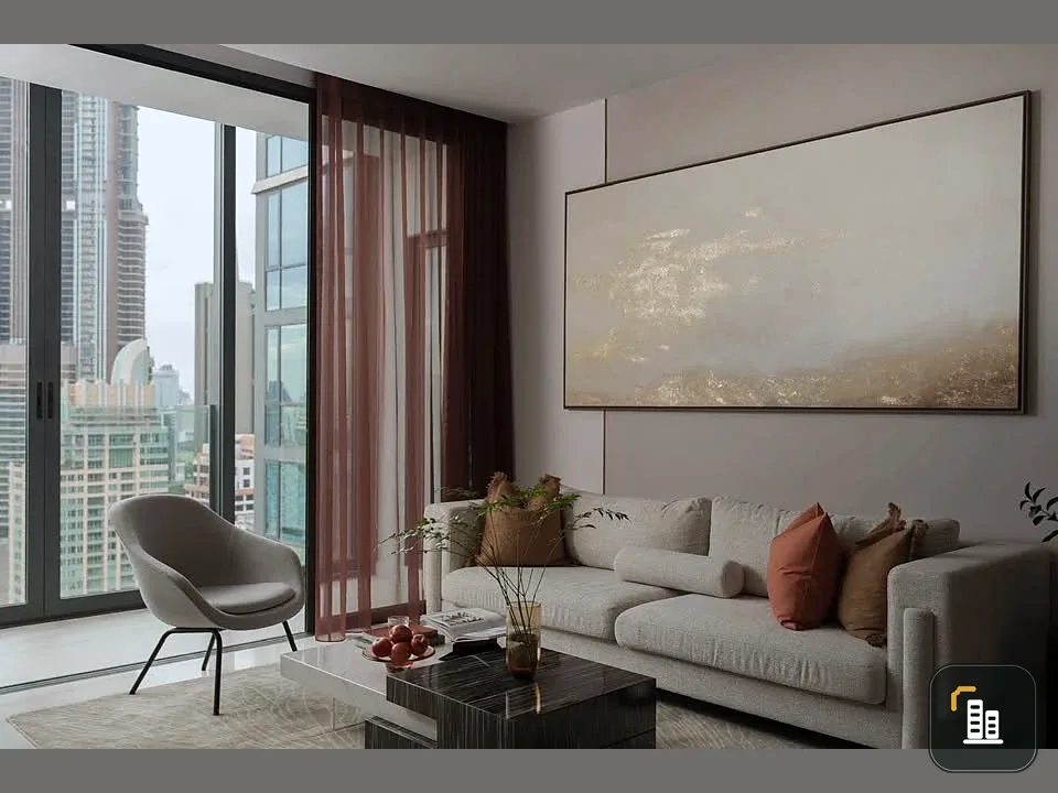 Urgent rental! Supalai ICON Sathorn, 2 bedrooms, 2 bathrooms, fully furnished with built-in and freestanding furniture. Book now!