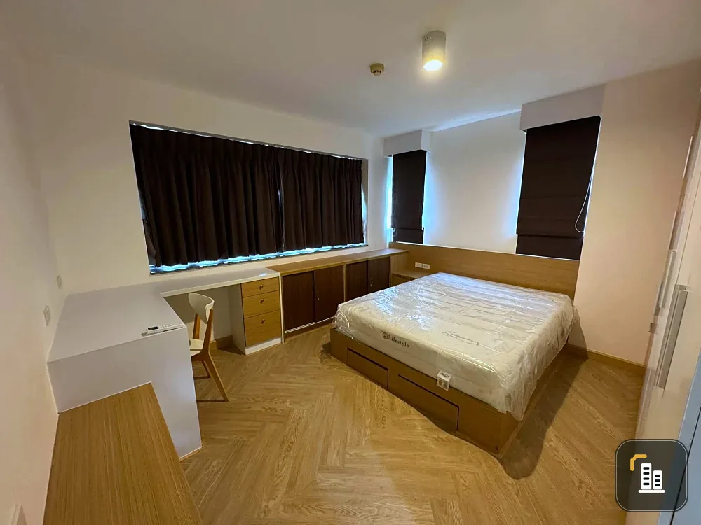 For rent: City Home Sukhumvit 101, 2 bedrooms, spacious living area, fully furnished. You can't miss this opportunity!