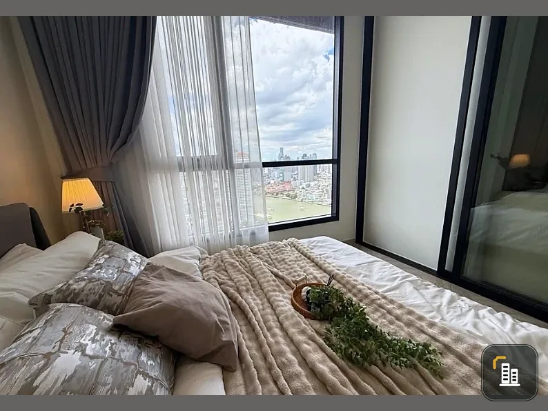 For rent: Chapter Charoennakhon-Riverside, high floor, beautiful view, fully furnished. Book now!