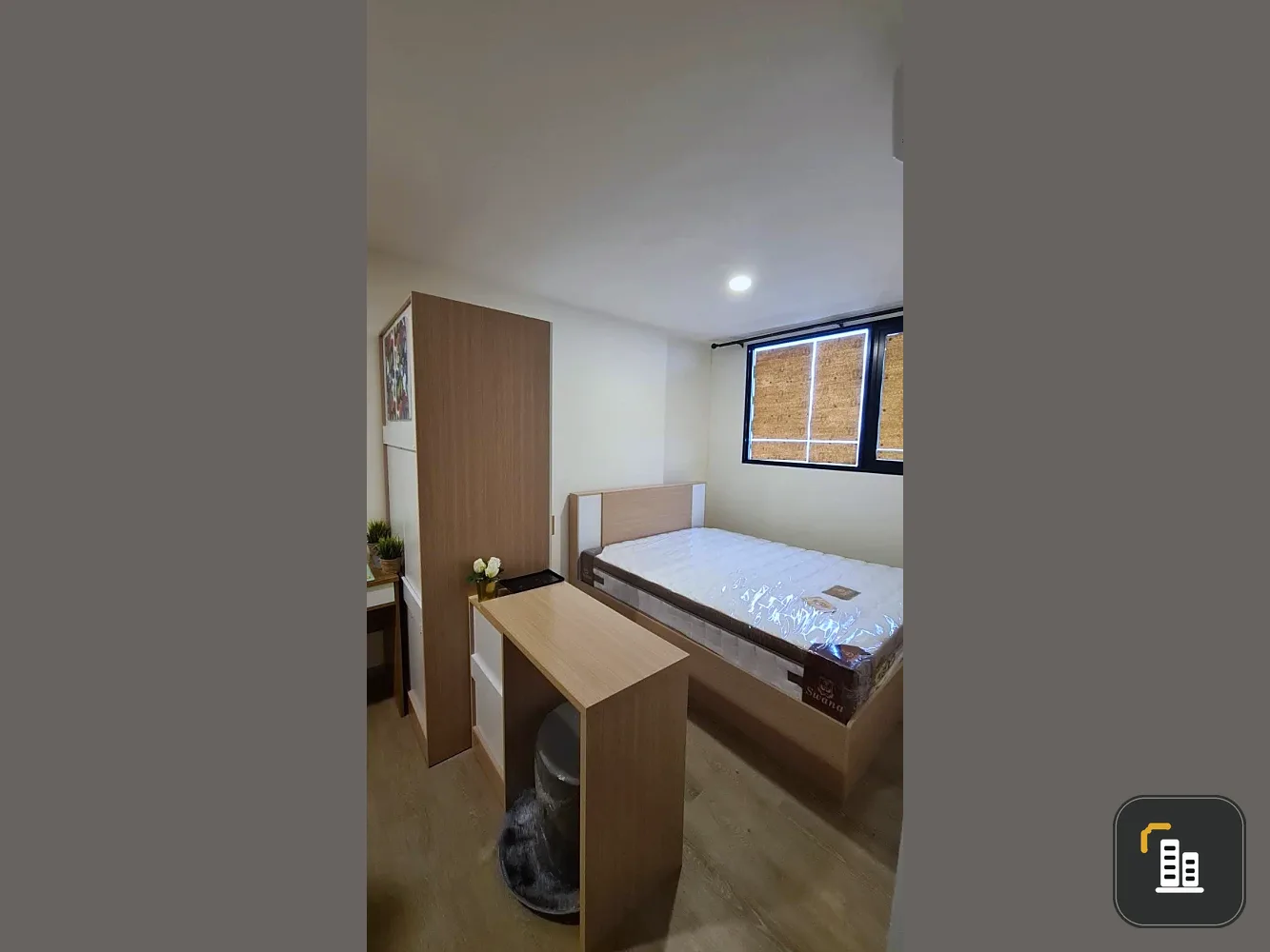 Condo for rent, The Origin Sukhumvit - Praksa, studio room, fully furnished. Just bring your belongings and move in.