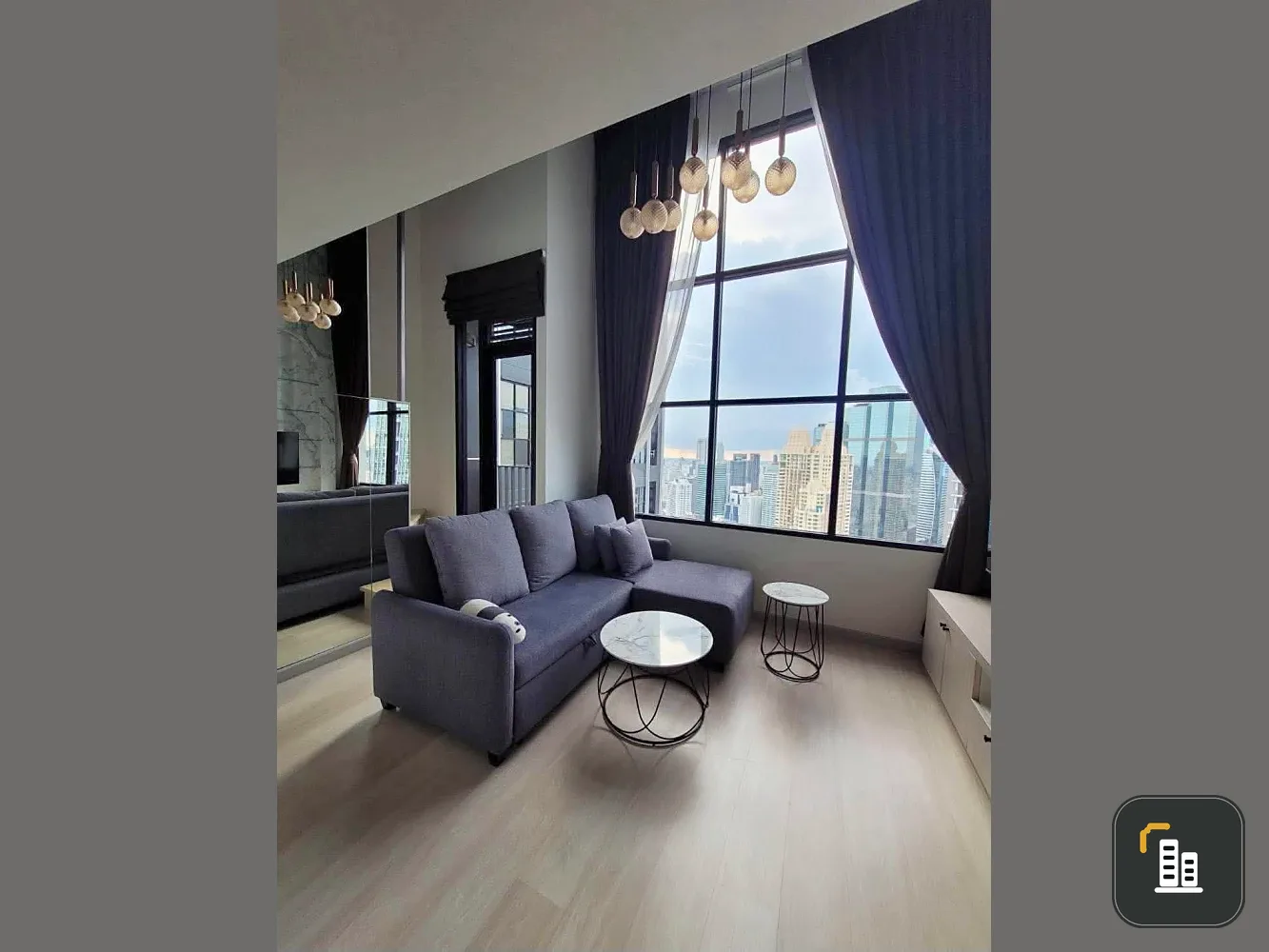 For rent: Knights Bridge Prime Sathorn, high ceilings, spacious, fully furnished, prime location, beautiful view. Book now!