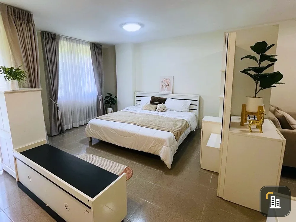 Condo for rent, The Parkland Bangna, garden view, excellent atmosphere, plenty of fresh oxygen, 1st floor. Don't miss out!