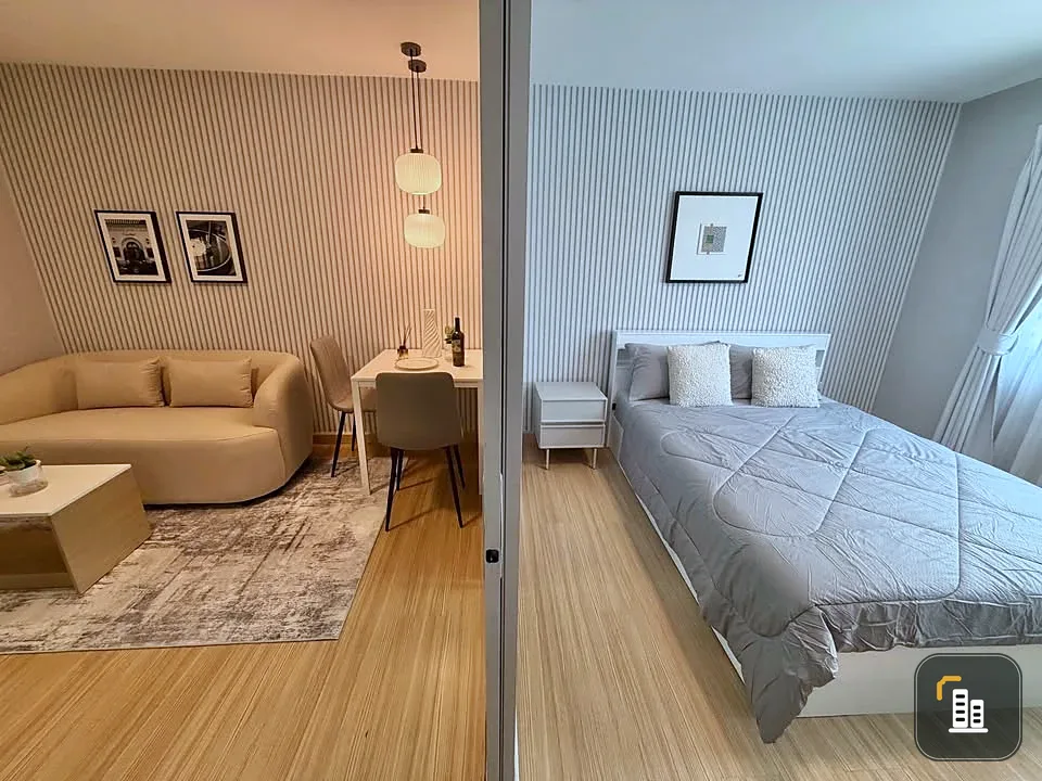 Smart house for sale in Watcharapol. Beautifully wallpapered throughout, modern minimalist style, fully furnished and equipped. Don't miss out!