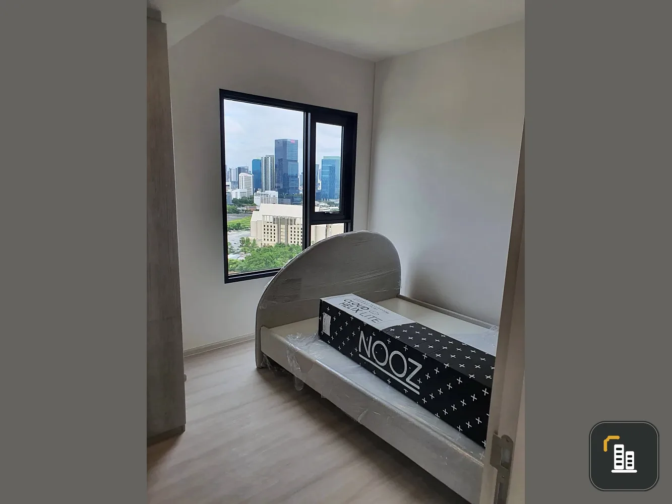 For rent: COBE Ratchada Rama 9, 25th floor, corner unit, fully furnished. Book now!
