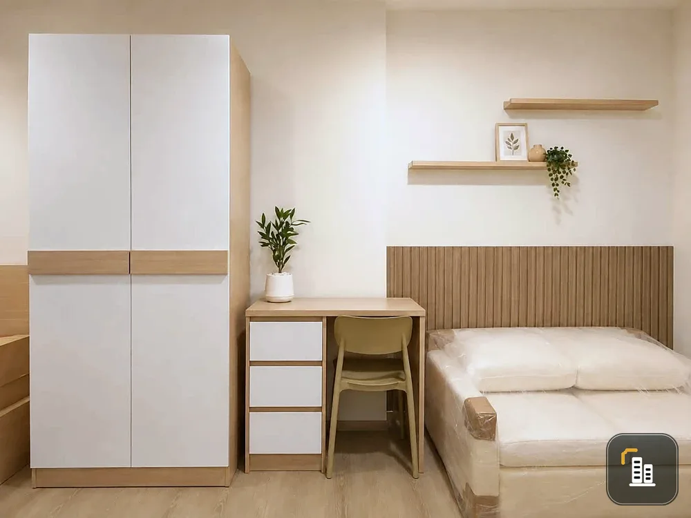 For rent: The Origin Sukhumvit - Praksa, 1 bedroom apartment, fully furnished. Just bring your suitcase and move in!