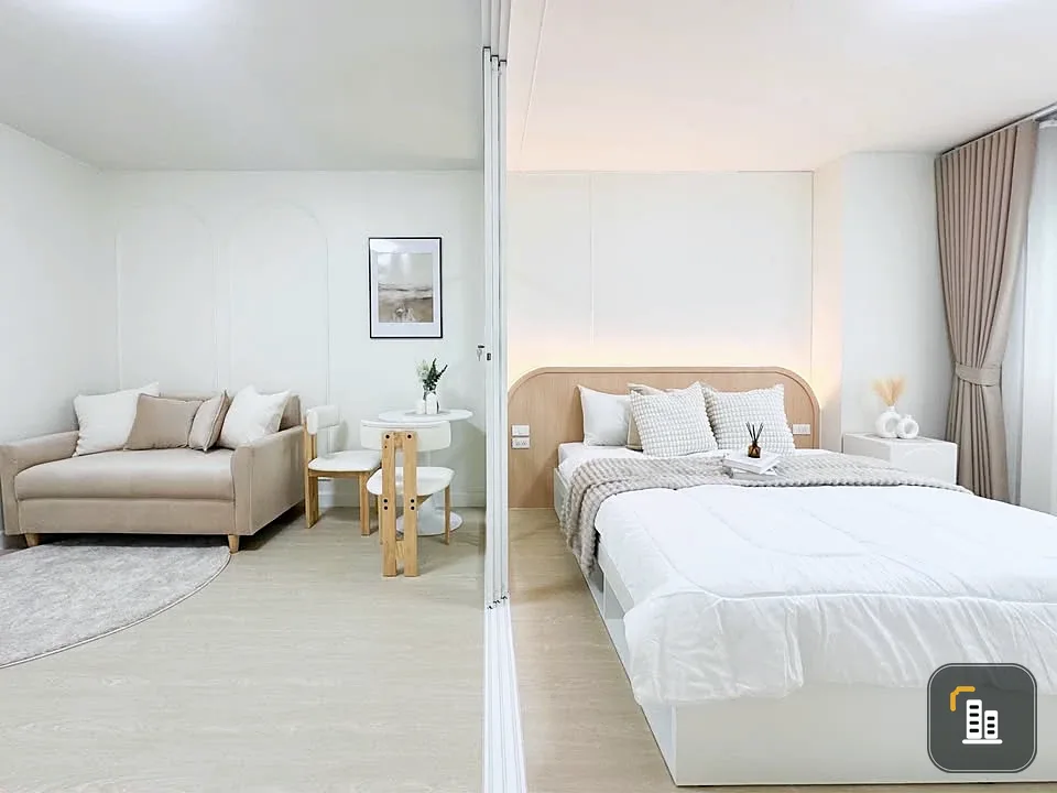 For sale: Lumpini Center Ladprao 111, Building G, 2nd floor, corner unit, private. Includes all furniture and decorations.