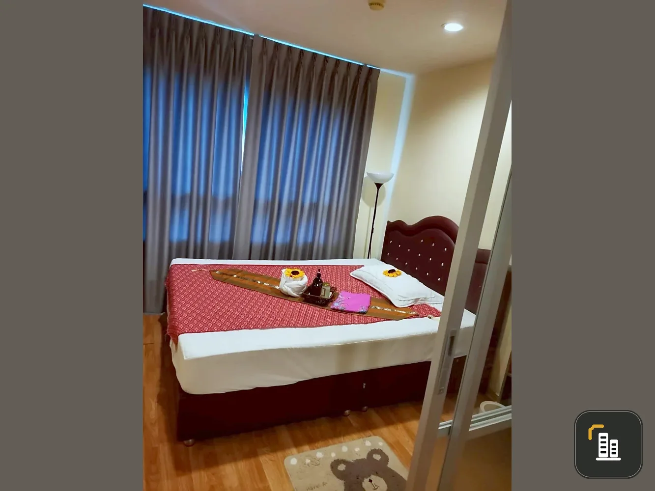 Selling a fully furnished 18th-floor unit at Lumpini Ville Nakhon In Riverview. Book now!