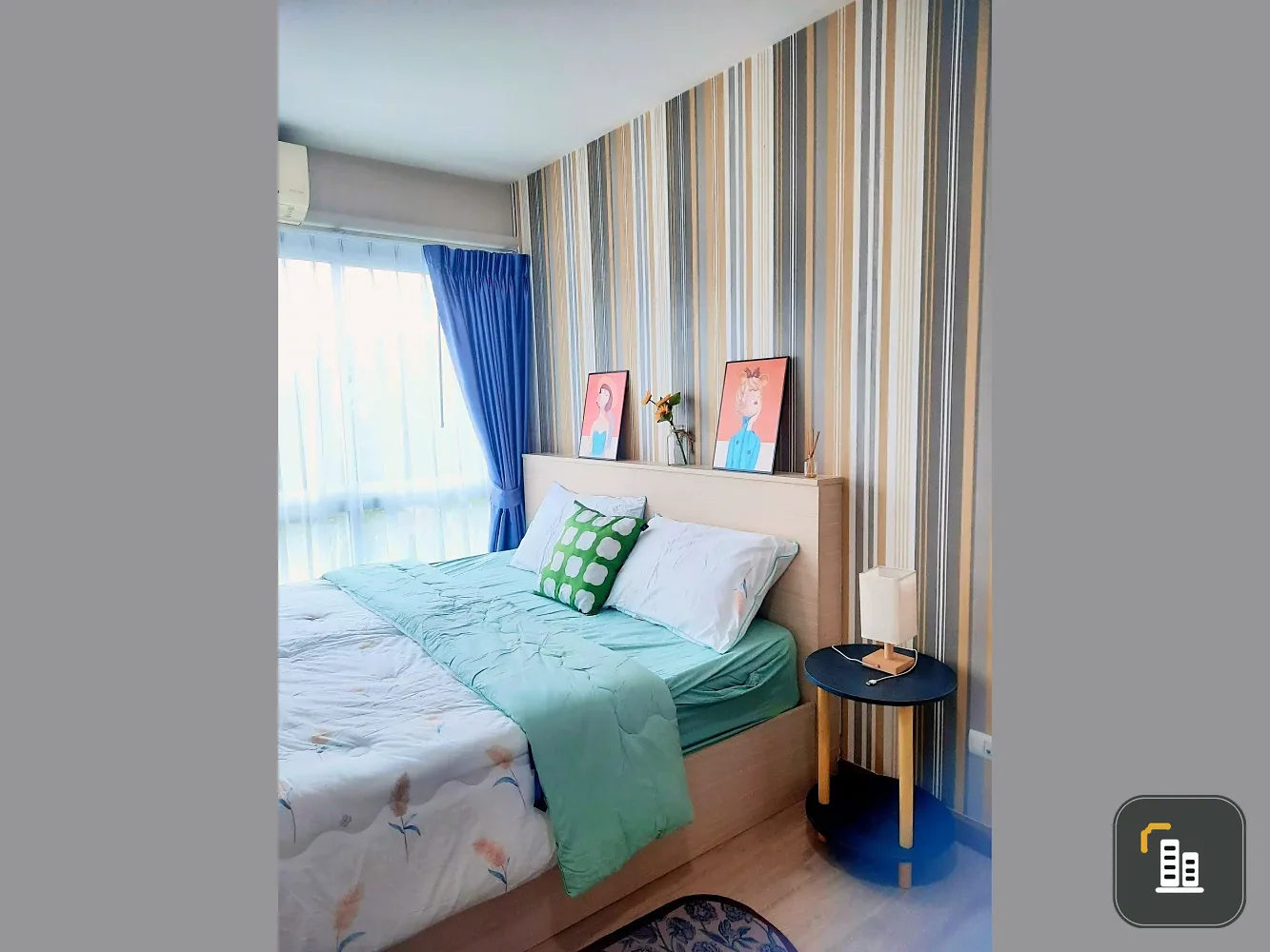 Be Condo Phaholyothin for rent. Well-partitioned room, 30 sq.m., fully furnished. Just bring your bags and move in!