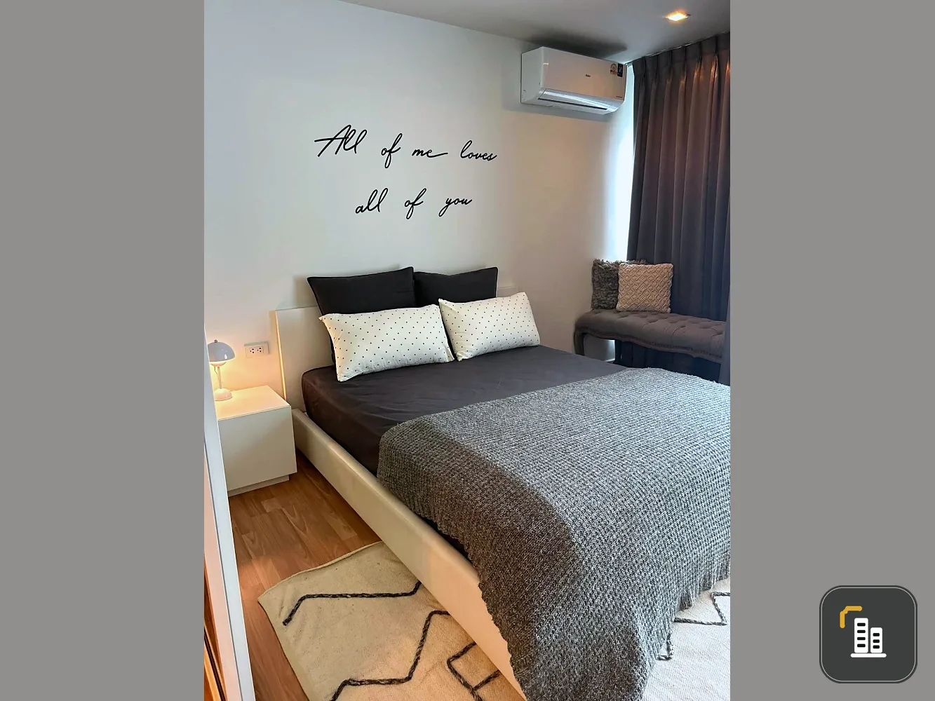 For rent: WE Condo, room decorated in Modern Cozy style with complete furniture and electrical appliances. Come reserve today.