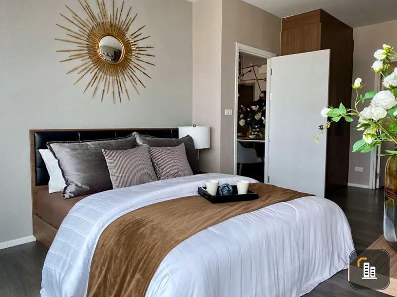 Condo for rent, The Stage Taopoon Interchange, 2 bedrooms, elegant decoration, very good view, 14th floor, north, don't miss it