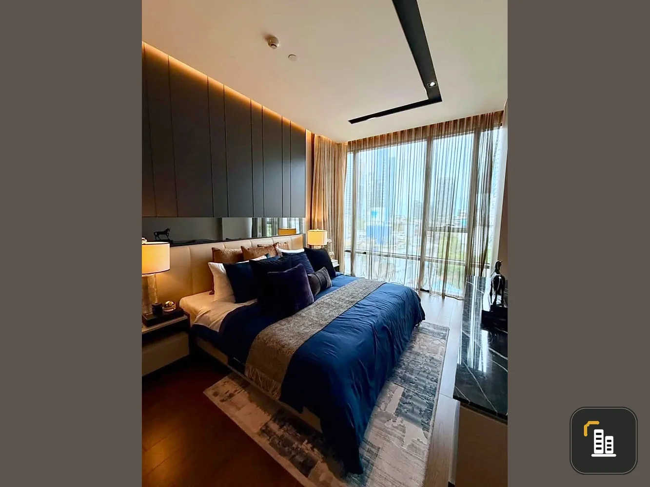 For rent: The Bangkok Thonglor, larger than a typical 1BR unit, fully furnished with appliances, ready to move in.