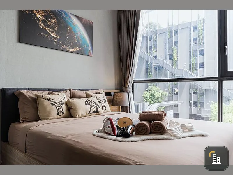 For rent Condo The Line Wong Sawang, corner room decorated with furniture. complete electrical appliances Ready to move in, book now