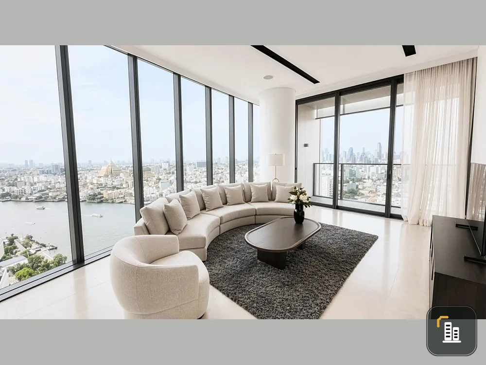 FOR RENT — Banyan Tree Residences Riverside Bangkok A rare 2-bedroom layout with a private lift lobby, right on the Chao Phraya River.