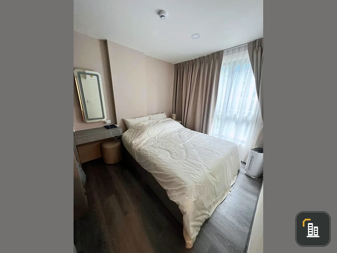 For rent: The Origin Onnut, 27 sq.m. unit on the 2nd floor, Building A. Fully furnished with appliances. Book now!