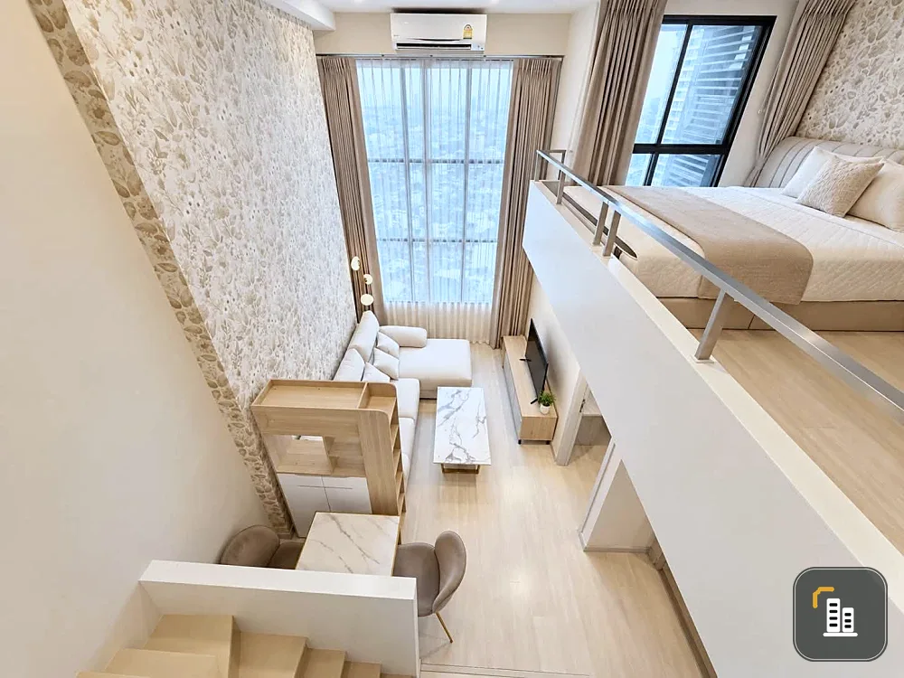 For Rent: Knights Bridge Prime Sathorn, 31st floor. Beautiful, move-in ready unit with an unobstructed city view—no buildings blocking the sightline. D