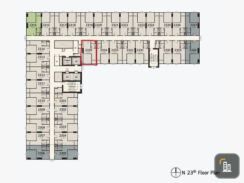 Down payment resale: Terra Residence Phase 2, 23rd floor, south-facing, high-floor city view with an unobstructed outlook. Convenient location right n