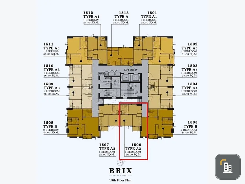 Down payment resale at BRIX Pracha Uthit—featuring views of the Rama IX Bridge and the Chao Phraya River at a great price. Snap it up fast!